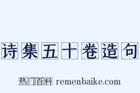 诗集五十卷造句是什么意思的图片